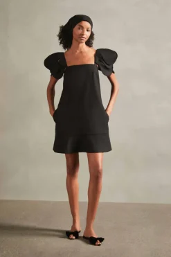 Floral Solid Short Dress