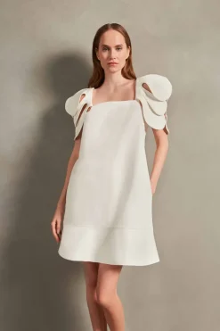 Floral Solid Short Dress