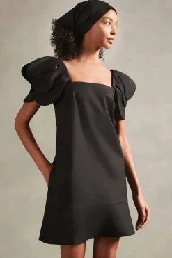 Floral Solid Short Dress