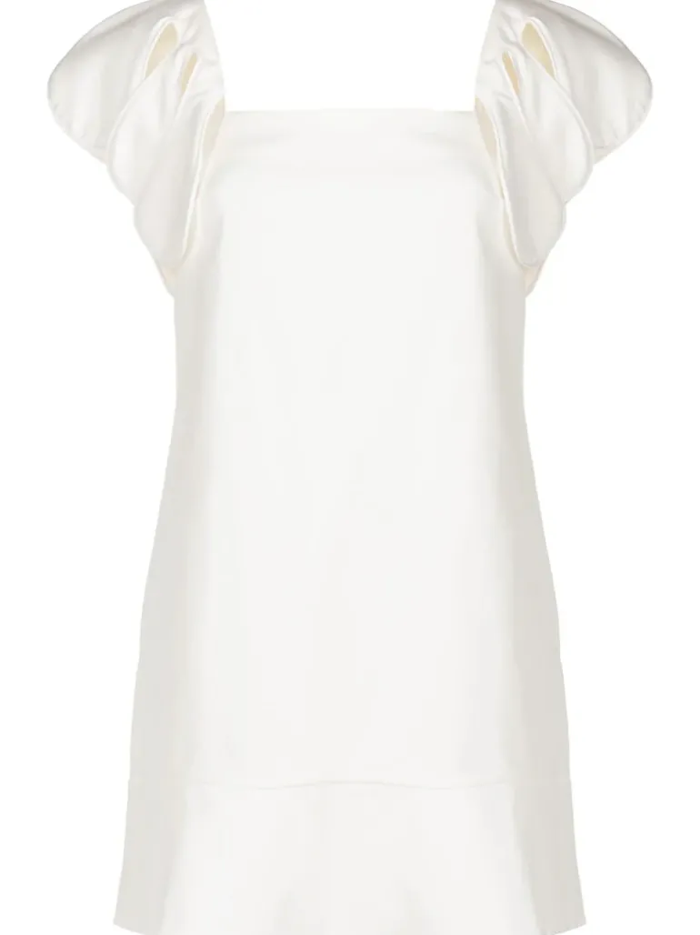 Floral Solid Short Dress