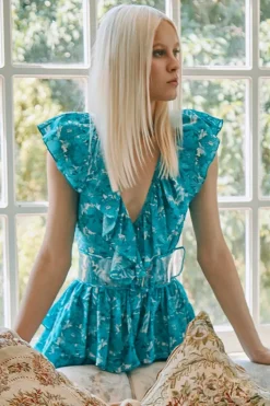 Flower Bloom Ruffled Short Dress