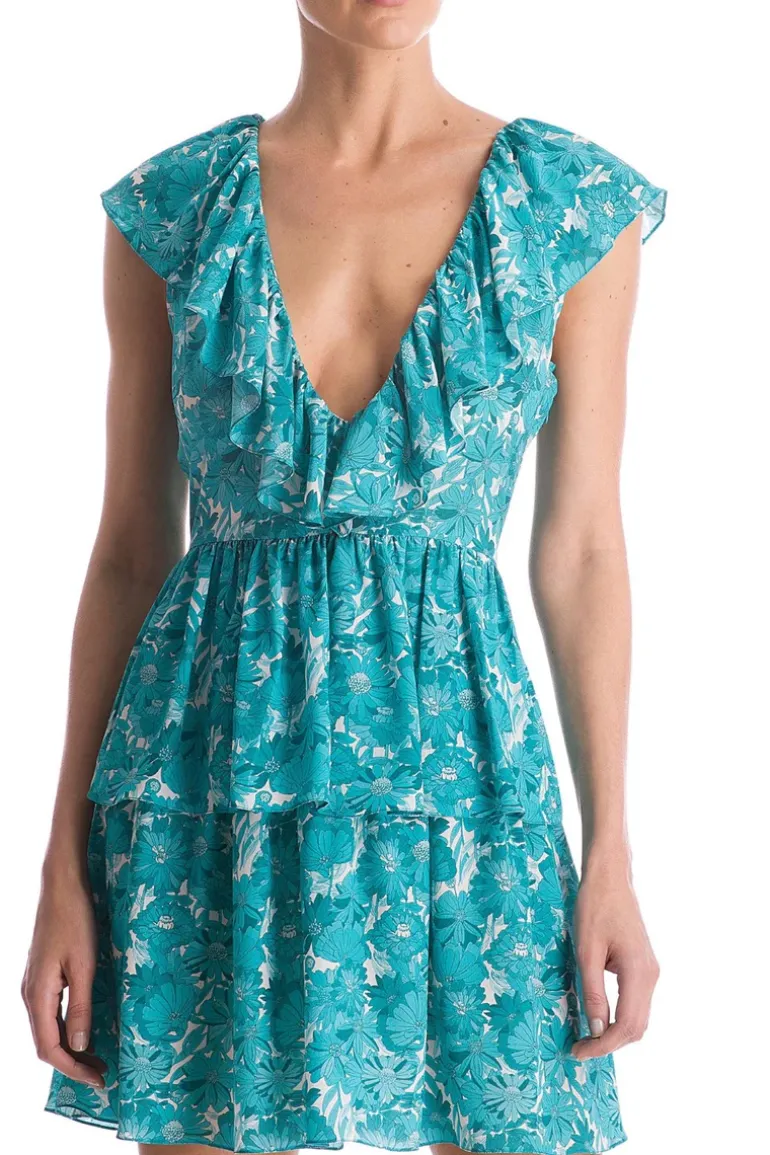 Flower Bloom Ruffled Short Dress