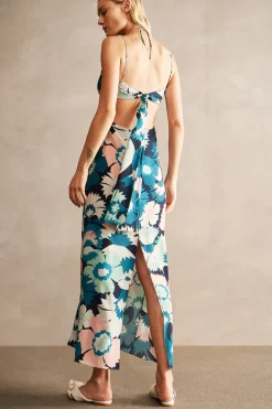 Flower Power Halterneck Long Dress
