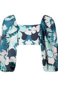 Flower Power Puff-Sleeved Blouse