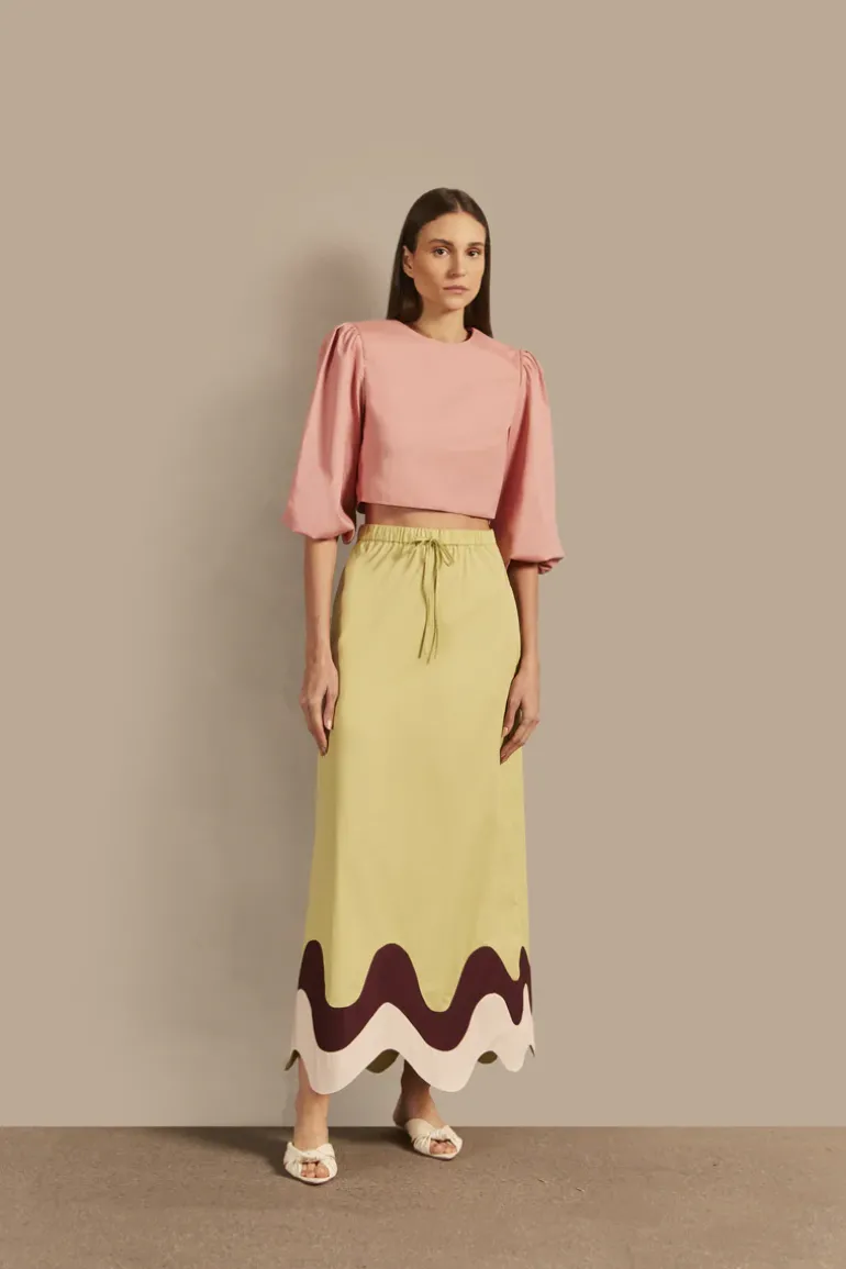 Giardino Solid Long Skirt