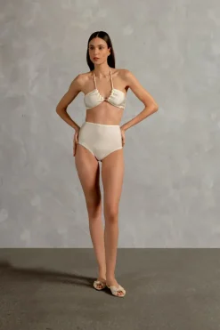 Golden Age Solid High-Waisted Bikini