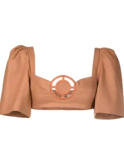 Grand Pois Cropped Blouse