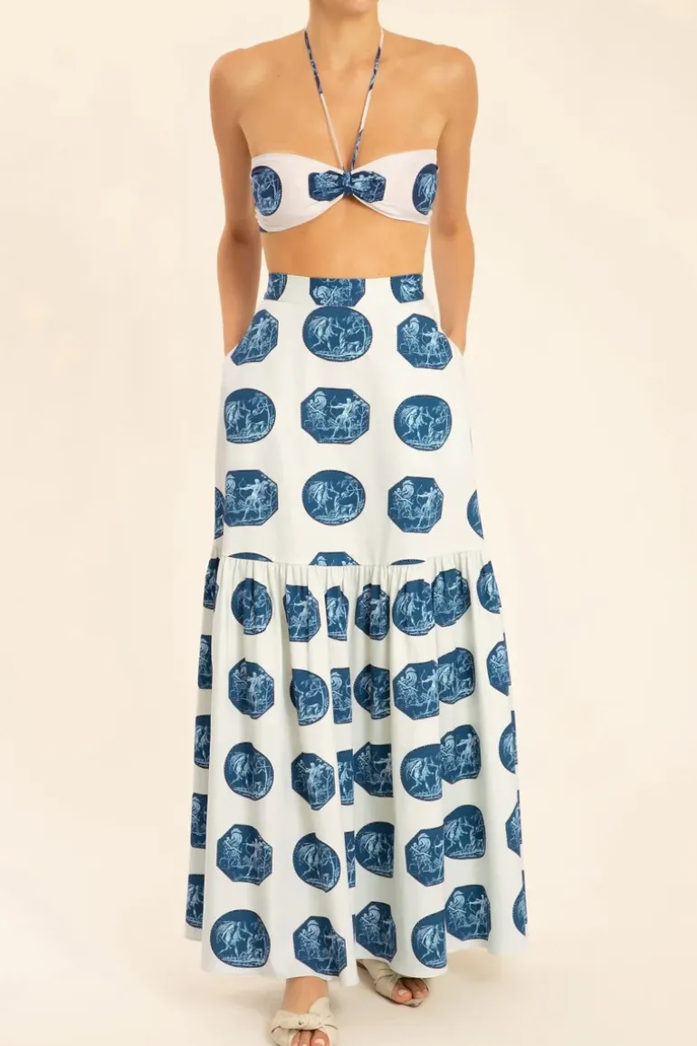 Greek Scenes Maxi Skirt