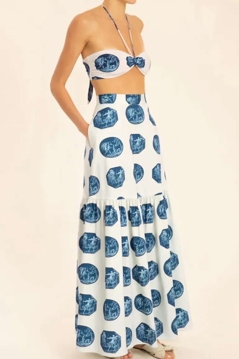 Greek Scenes Maxi Skirt