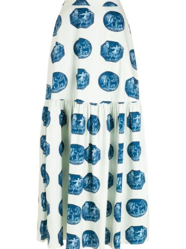 Greek Scenes Maxi Skirt