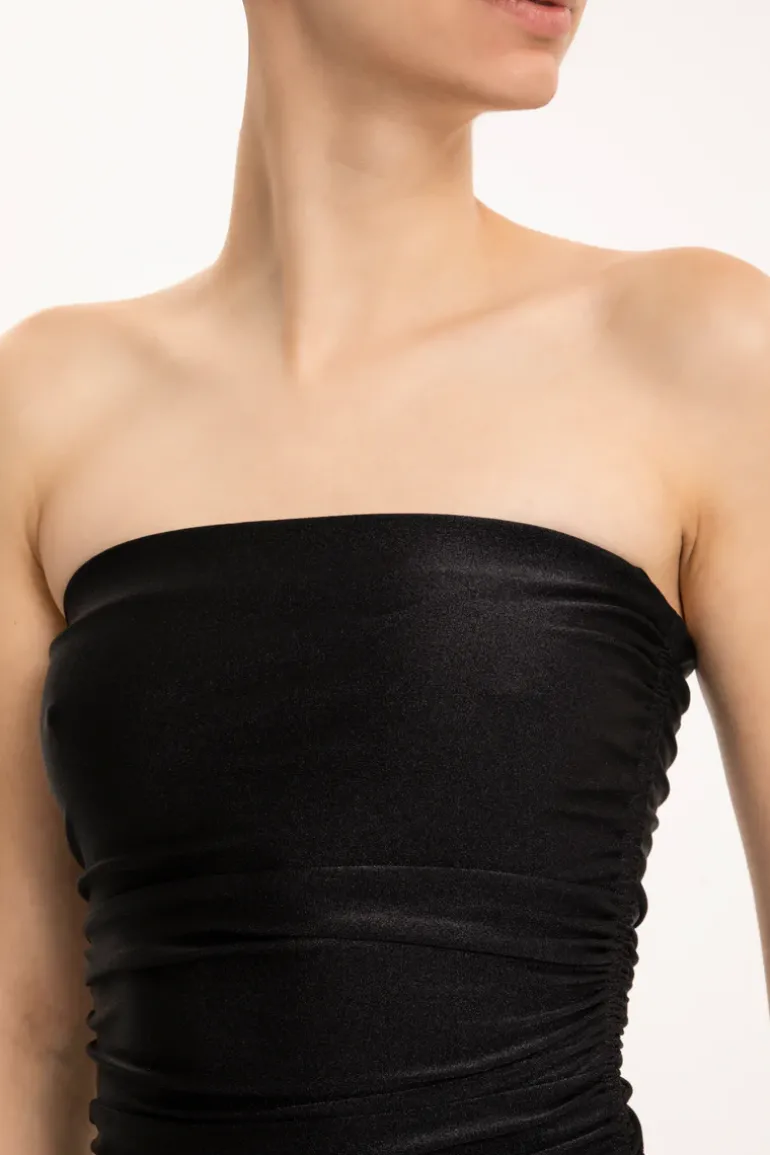 Hands Frilled Midi Dress