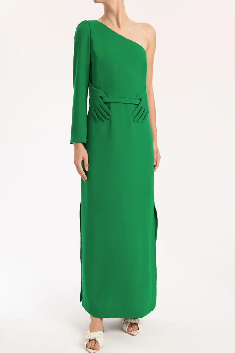Hands One-Shoulder Long Dress