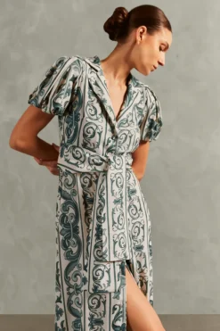 Hera Puff-Sleeved Long Dress