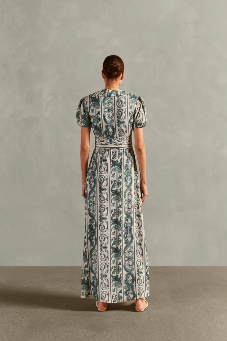 Hera Puff-Sleeved Long Dress