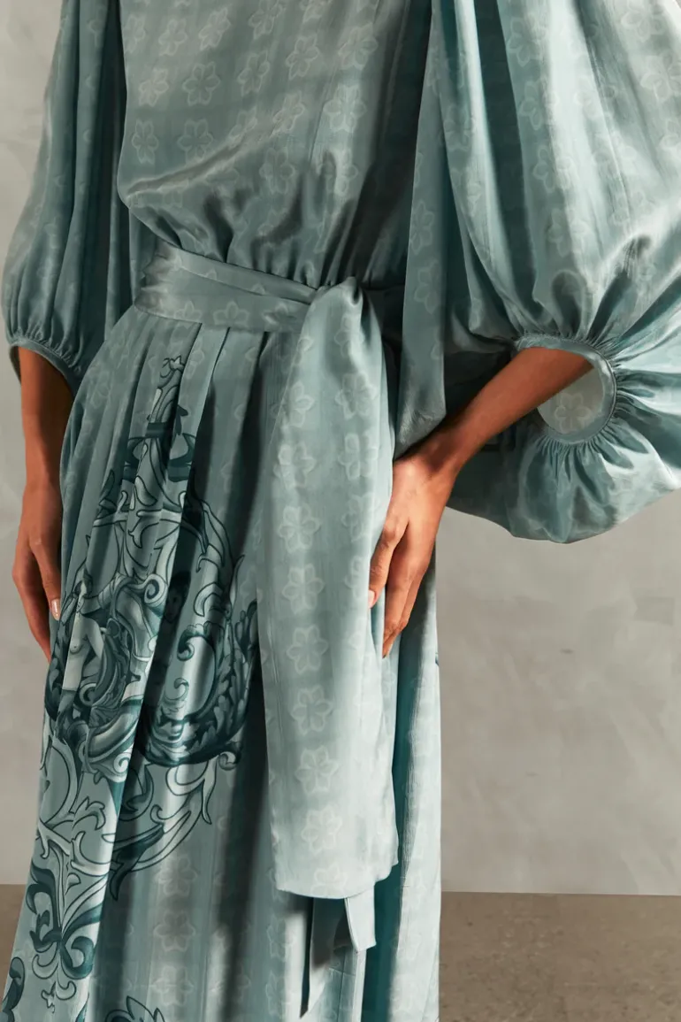 Hera Puff-Sleeved Long Dress