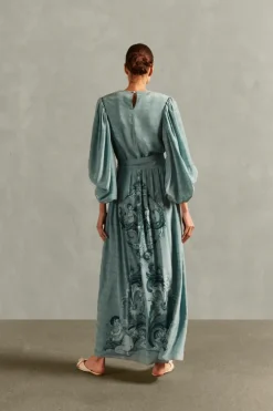 Hera Puff-Sleeved Long Dress