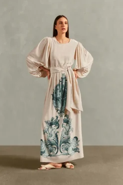 Hera Puff-Sleeved Long Dress