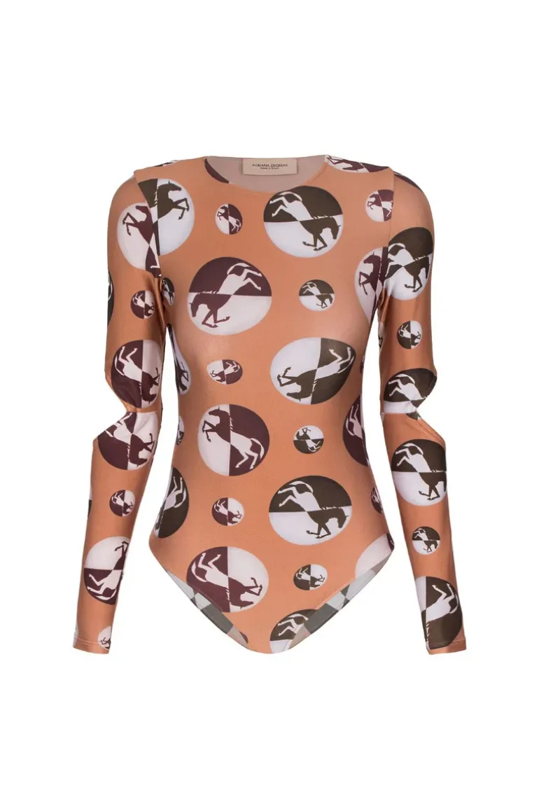Horse Pois Long-sleeved bodysuit