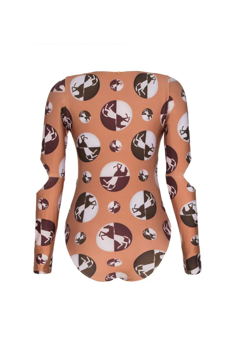 Horse Pois Long-sleeved bodysuit