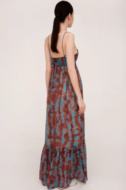 Island Print Long Dress