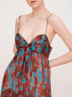 Island Print Long Dress