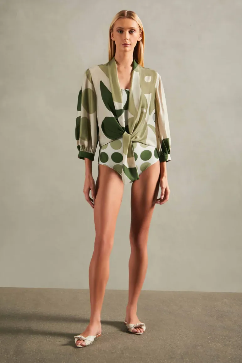 Jellyfish Puff-Sleeved Blouse