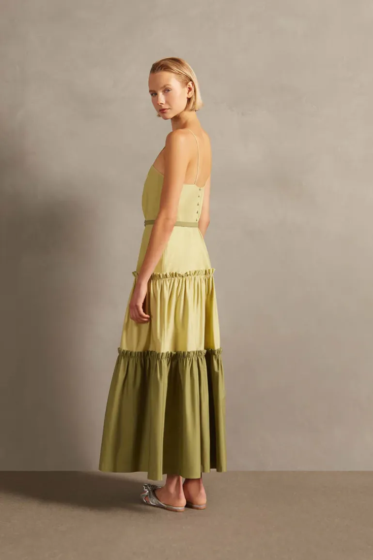 Jellyfish Solid Long Cotton Dress