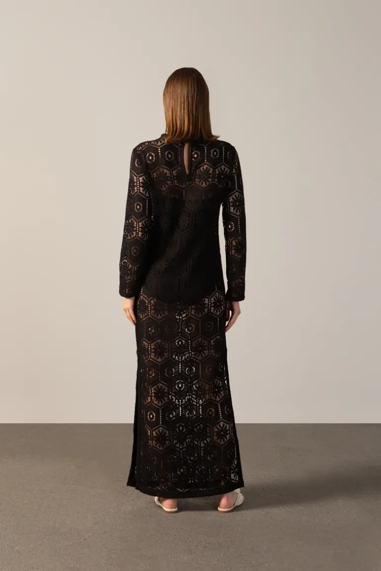 Le Sirenuse Lace Long-Sleeved Dress