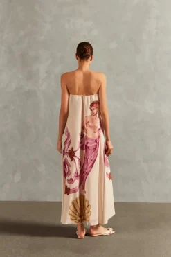 Le Sirenuse Strapless Long Dress