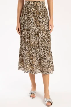 Leopard Frilled Skirt