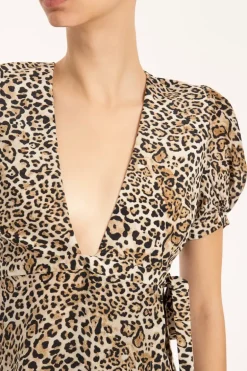 Leopard Long Dress With Knot