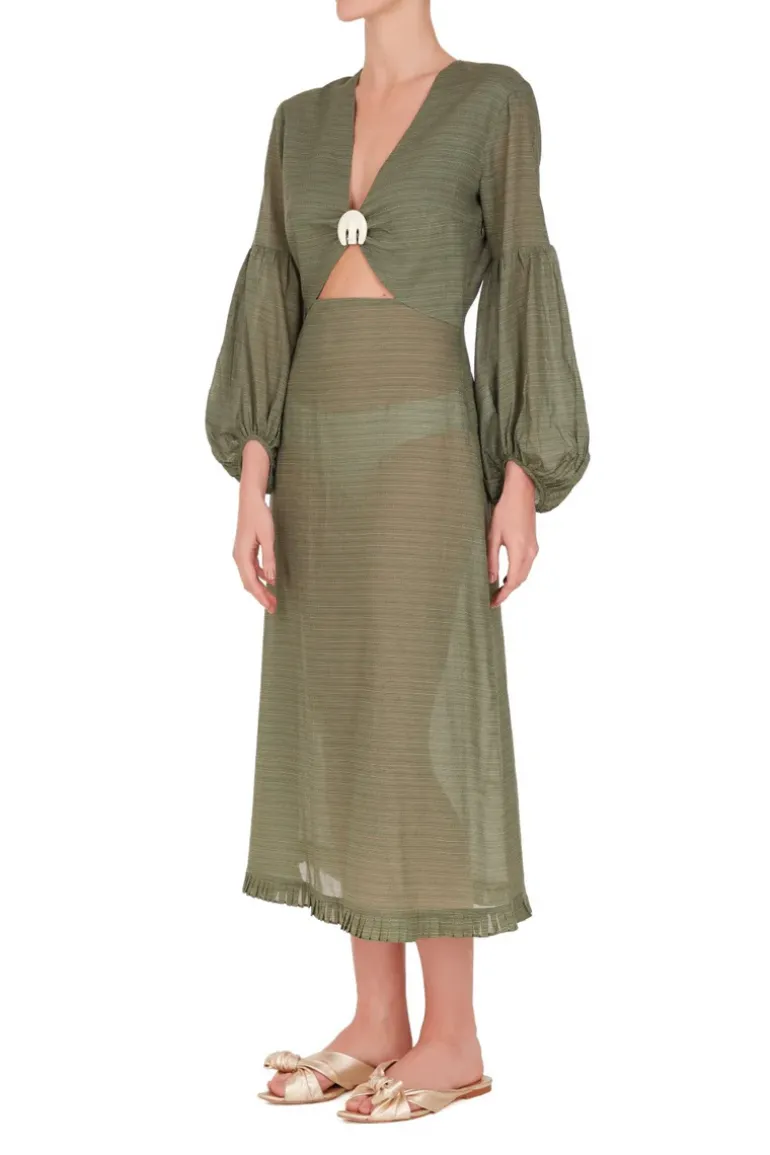 Masque Long Sleeved Long Dress