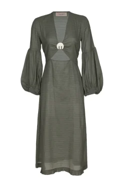 Masque Long Sleeved Long Dress