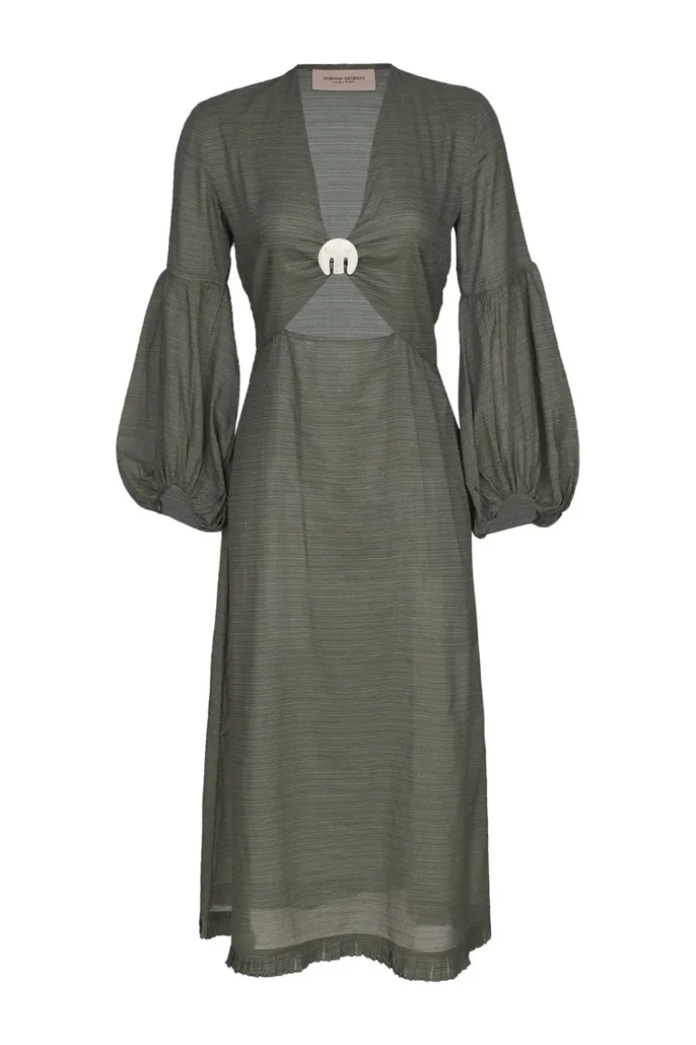 Masque Long Sleeved Long Dress