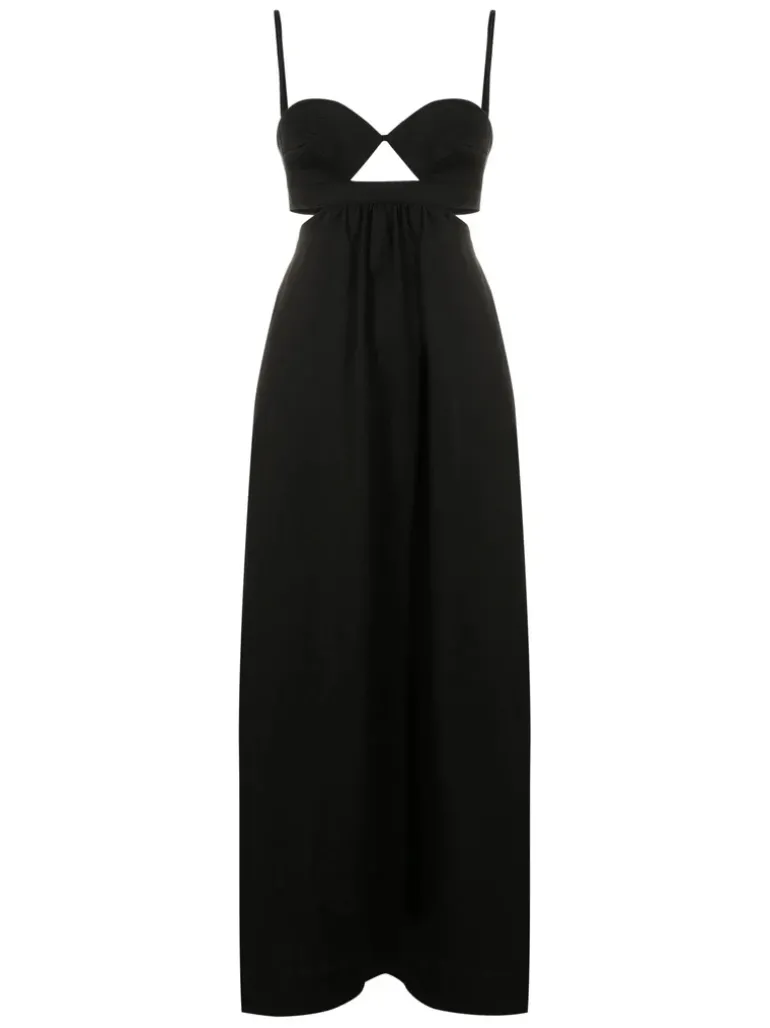 Matelasse Cotton Blend Long Dress