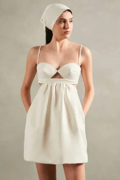 Matelasse Cotton Short Dress