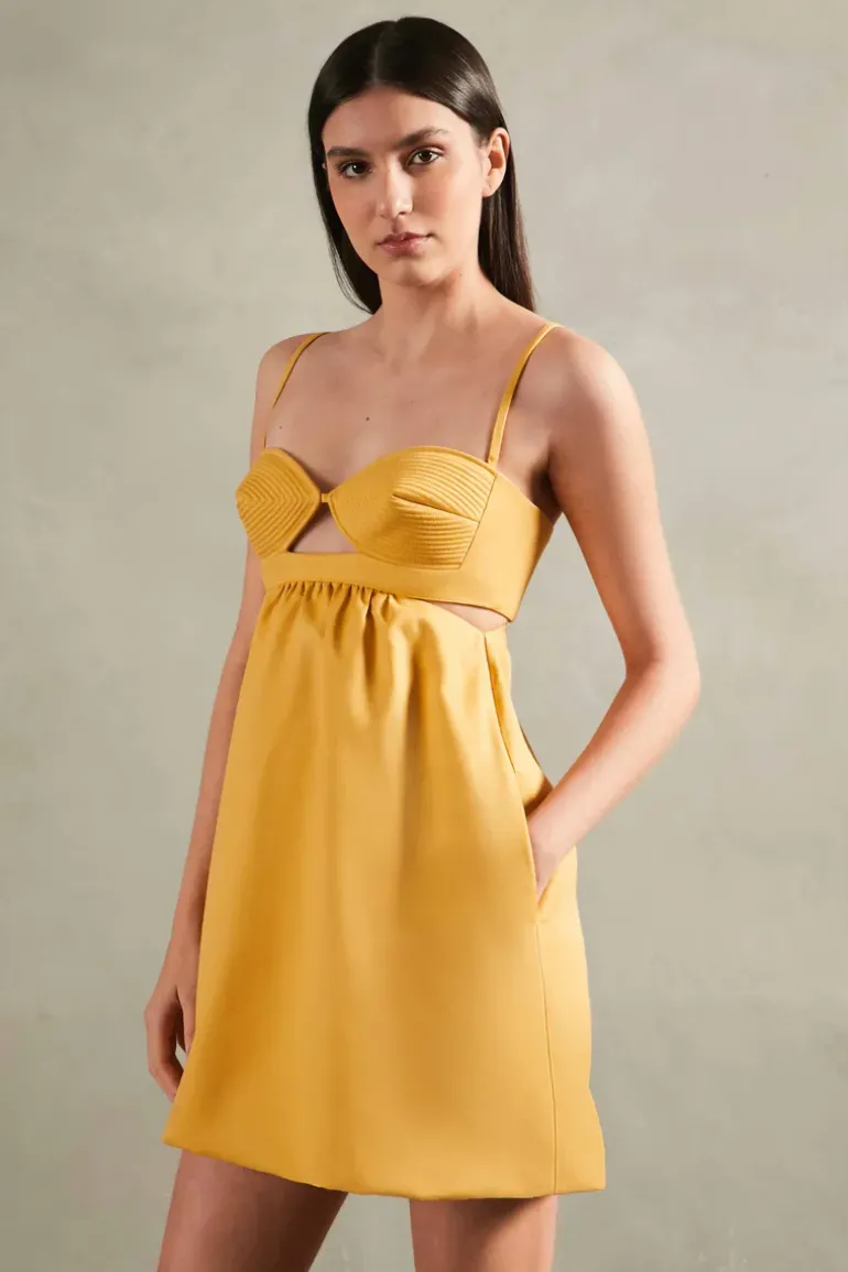 Matelasse Cotton Short Dress