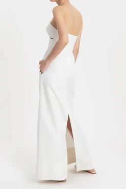 Matelasse Strapless Long Dress