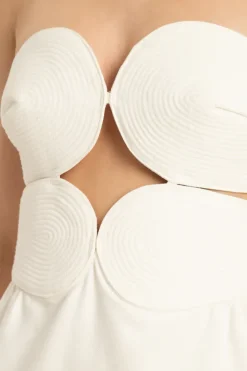 Matelasse Strapless Long Dress