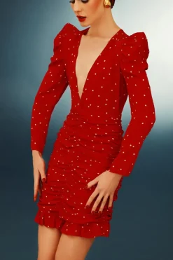 Mille Punti Frilled Short Dress