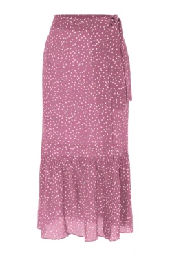 Mille Punti Midi Silk Skirt with Ruffles