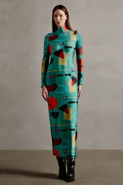 Modernism Open-Back Long Dress