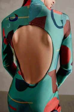 Modernism Open-Back Long Dress