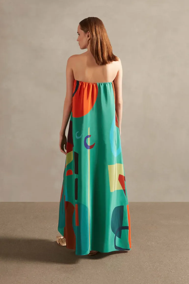 Modernism Strapless Long Dress