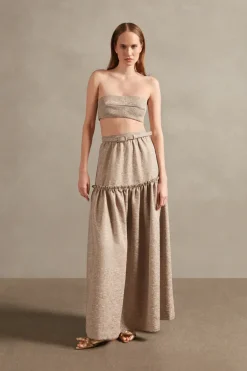 Moon Shine Frilled Long Skirt