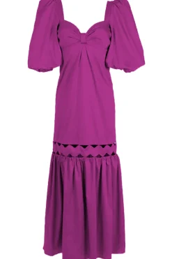 Moves Puff-Sleeved Long Dress