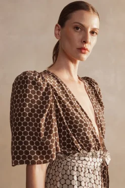 New Pois Front Slit Long Dress