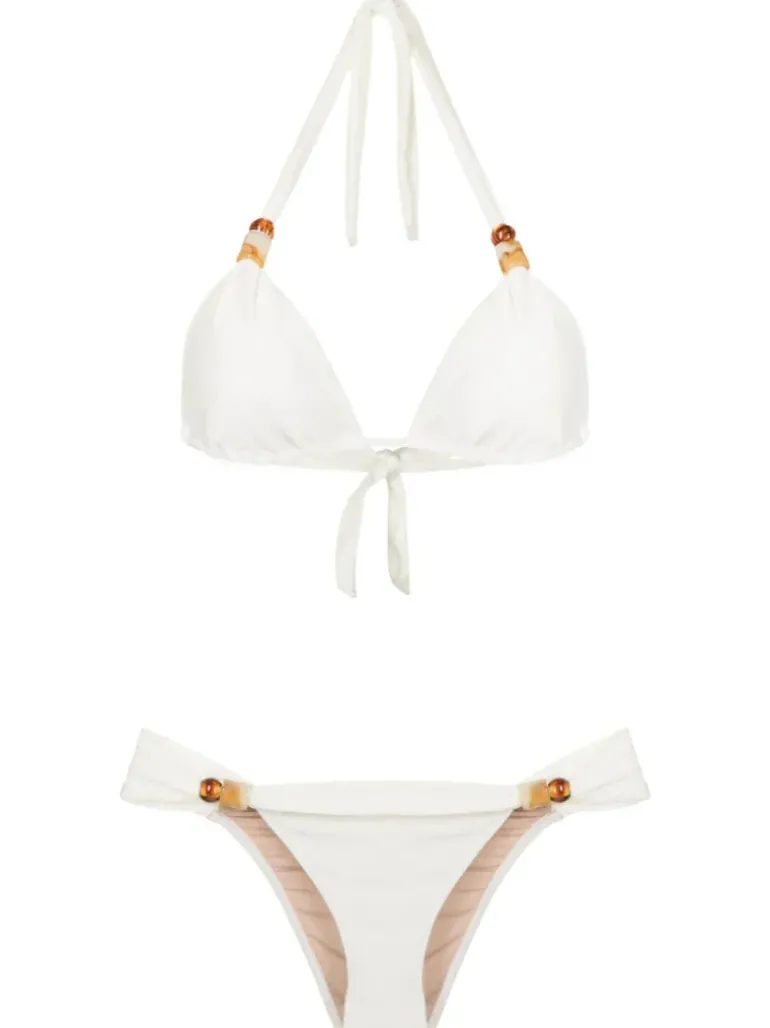 New Pois Solid Long Triangle Bikini