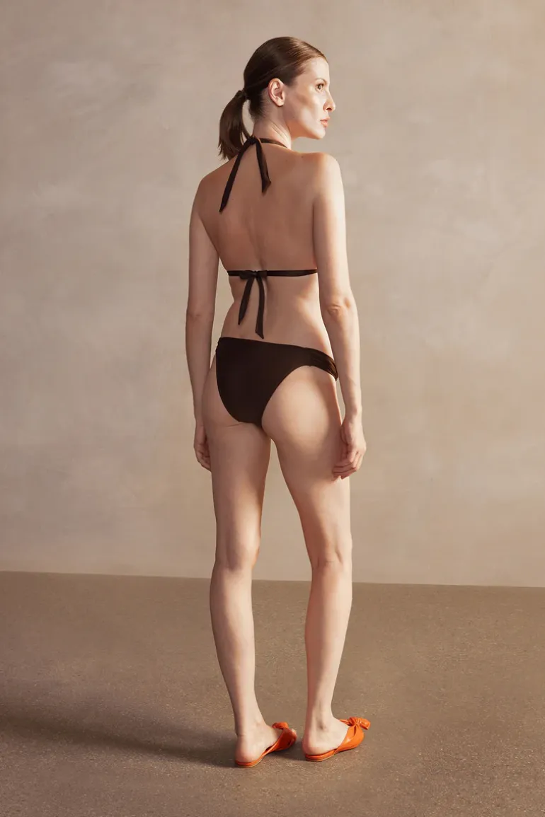 New Pois Solid Long Triangle Bikini