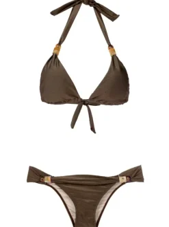 New Pois Solid Long Triangle Bikini